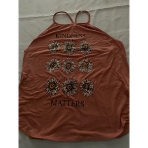 Kindness matters flower tank top